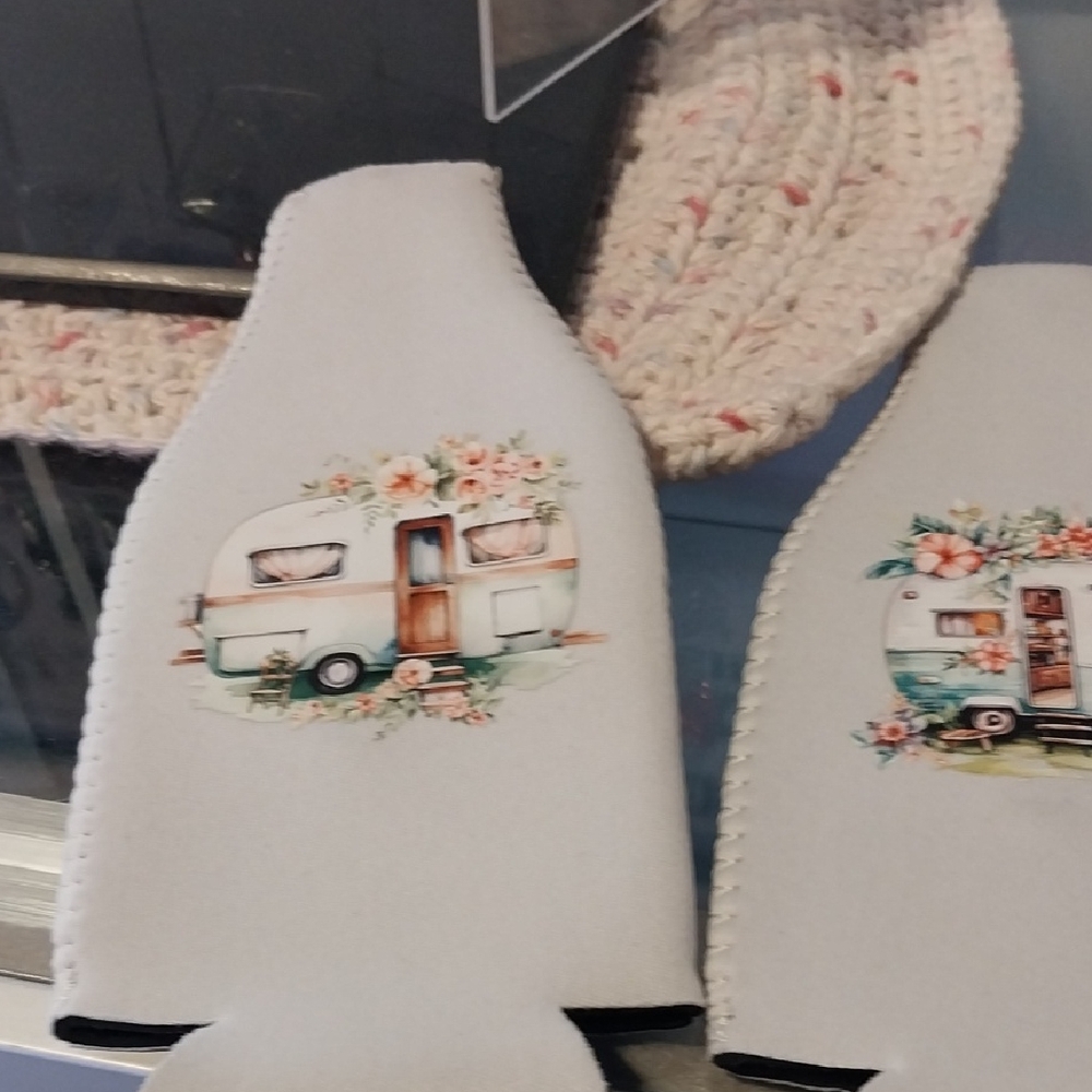 Floral Camper Bottle Cover
